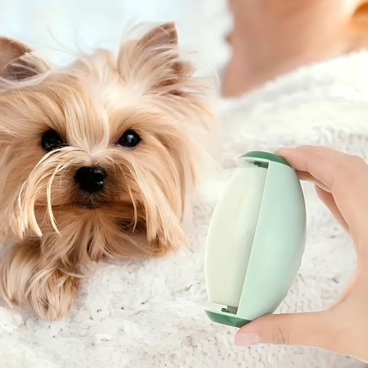 Washable & Reusable Lint Rollerballs - Super Sticky Pet Hair Remover for Cats, Dogs, Clothing, Travel - Compact Mint Green Plastic Design with Ergonomic Handle, Portable on-the-go Fur Removal Tool, Lint Remover for Clothes