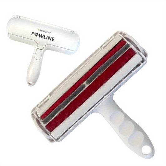 Pawline Reusable Pet Hair Remover Roller for Cats & Dogs - 2X Stronger Static Adhesion, Ergonomic Handle, Washable & Lint Roller for Furniture, Clothing, Car Seats, Carpets, Dog Hair Remover Tool, Furniture Cleaner, Compact Design