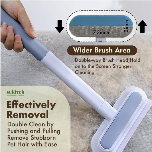 Pet Hair Removal Tool,Cat\u002FDog Hair Remover with Extra long Handle,Cat Lint Squeegee for Furniture,Carpet,Clothes, Bedding,Car,Window,